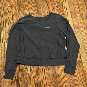Lululemon pullover grey with stitched logo size 6
